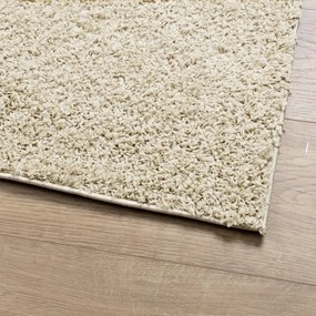 PAMPLONA arany magas szálú bolyhos modern szőnyeg 80 x 250 cm