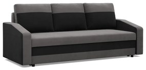 Hewlet kanapéágy, szövet anyag, bonell töltet, szürke - fekete