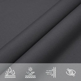 antracitszürke oxford szövet napvitorla 3,6 x 3,6 m