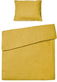 Pamut ágynemű CALMORA mustárszínű Ágyneműhuzat mérete: 2 db 70 x 90 cm | 160 x 200 cm