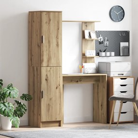 Íróasztal Tárolóval Artisan Tölgy Szerelt Fa
