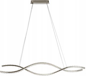 Hosszú lámpa a nappali asztal fölé Spark Waves bordás Led kristályok távirányító