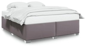 szürke műbőr ágykeret 200x200 cm