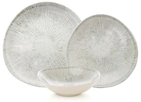 24 darabos szürke porcelán étkészlet