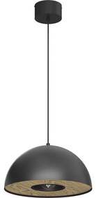 Luminex Csillár zsinóron ELGUND 1xE27/15W/230V átm. 35 cm fekete LU4540