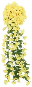 3 db sárga karácsonyi virágfüzér 85 cm