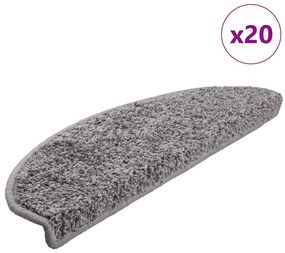 20 db szürke lépcsőszőnyeg 65x21x4 cm