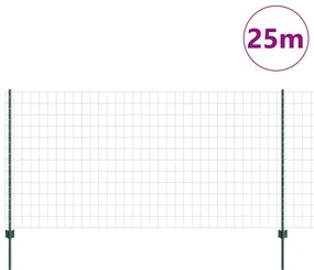Euro Kerítés 2 db Zöld PVC bevonatú huzal Nagy Tartós