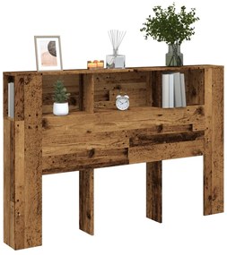 antik fa színű szerelt fa áthidalószekrény 160x18,5x103,5 cm