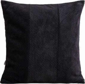 Fallere párnahuzat kordbársony mintával fekete 45x45 cm Homla
