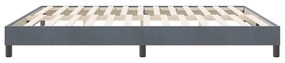 vidaXL sötétszürke bársony ágykeret matrac nélkül 180x220 cm