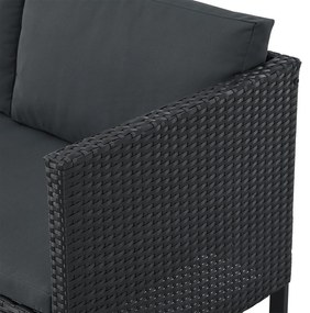 Juskys Rattan szett Santorini - fekete