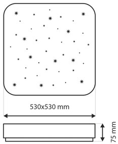 LED Dimmelhető mennyezeti lámpa NERIS LED/60W/230V 2700-6500K + távirányító