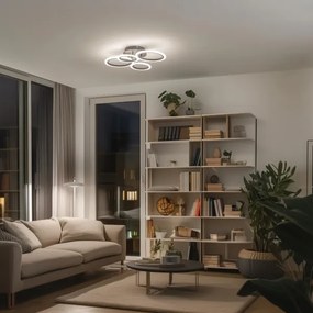 Brilagi - LED Dimmelhető felületre szerelhető csillár ORBITS LED/50W/230V 3000-6500K antracit + távirányító