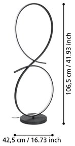 Eglo 901271 - LED Állólámpa SERPINS LED/20W/230V 3000K fekete