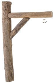 Fa fali akasztó, barna, 40 cm