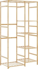 vidaXL bambusz ruhaállvány polcokkal 100x50x184,5 cm