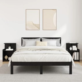 ágyas szekrények 2 db fekete tölgy 40x35x60 cm szerelt fa