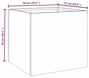 2 db corten acél növénytartó 49x47x46 cm