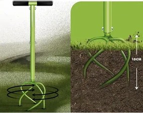 Ruční zahradní kultivátor pro kypření a provzdušňování půdy