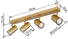 Globo 57911-4GO - Spotlámpa ROBBY 4xGU10/35W/230V arany