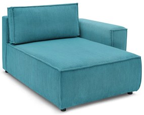 Kék kordbársony kanapé modul (jobb oldali) Nihad modular – Bobochic Paris