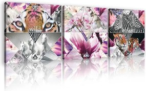 Vászonkép 75x25 Természet csend állatok virágok geometria absztrakt modern