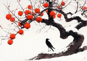 Poszter 29,7x21cm Holló a fánál