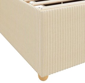 Ágykeret matraccal matracmal Krém 120 x 200 cm szövet