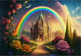 Fotótapéta Szivárvány Kastély Lányoknak 312x219