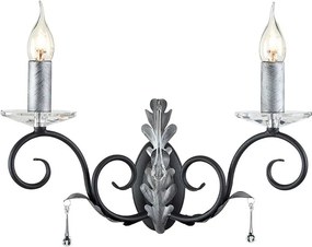 Elstead Lighting AMARILLI AML2-BLK-SILVER Fali lámpa 2x60W/E14