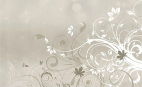 Fotótapéta Bézs Finom virágok mintával és bokeh hatással 300x210 +ragasztó