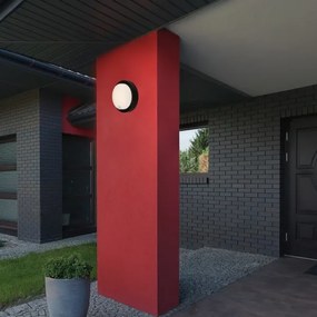 Brilo - LED újratölthető kültéri fali lámpa érzékelővel LED/4W/5V 4400 mAh IP44 fekete