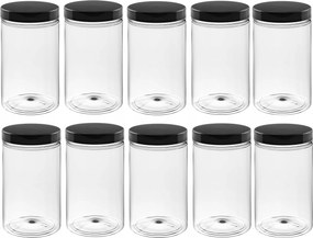 Tárolók Pet műanyag élelmiszer Tégelyek 10x1,25 l