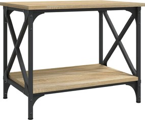 vidaXL sonoma tölgy színű szerelt fa kisasztal 55 x 38 x 45 cm