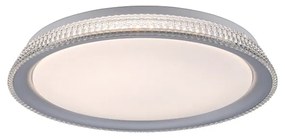 Ezüst dizájn mennyezeti lámpa 40 cm, LED-del szabályozható - Wendy