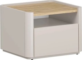 Elivo fiókos éjjeliszekrény 50 cm - kasmír / olajozott tölgy