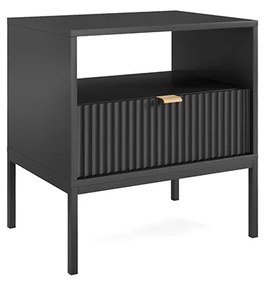 PM NOVA S54 éjjeliszekrény - fekete