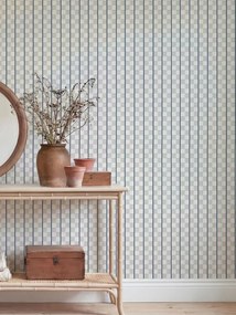 Esselle Home A La Mode Ponty törtfehér-zöld csíkos vlies tapéta – 100613EH