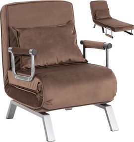 Dönthető fotel barna bársony kárpittal – BART