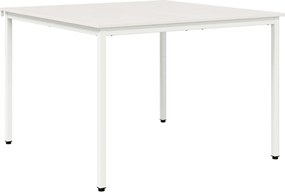 vidaXL Étkezőasztal Fehér 110 x 110 x 75 cm Tömör fenyőfa