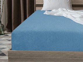 Frottír gumis lepedő EXCLUSIVE kék 90 x 200 cm