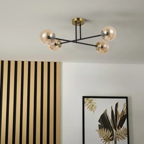 Brilagi - Felületre szerelt mennyezeti csillár MALIVA 4xE14/15W/230V arany