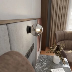 Fali lámpa ROSSI 1xE14/10W/230V fekete/szürke