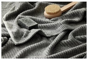 Organic Melange szürke organikus pamut törölköző, 50 x 100 cm - Södahl