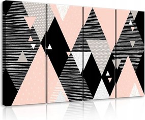 Vászonkép 120x80 Geometria háromszögek vonalak minta absztrakt minimalizmus grafika