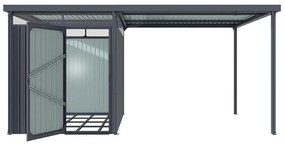 Avenberg MAGNUS Kerti ház fényáteresztő ablakokkal + bővítés 2.5 x 4.9 m - Premium