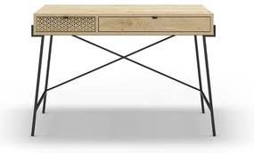 Íróasztal tölgyfa dekorral 60x110 cm Ecrin – Marckeric