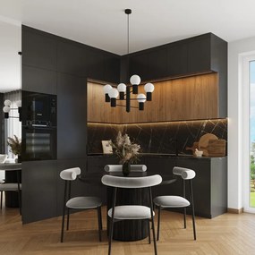 Fekete függőlámpa üveg búrával Orbital – Sollux