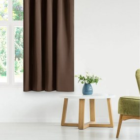 Restilo Blackout Oxford Pleat függöny, sötétbarna, 140 x 245 cm